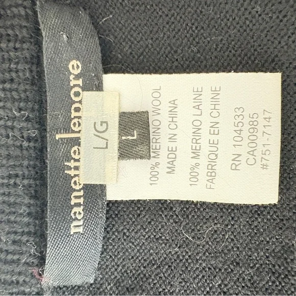 Nanette Lepore - Black & White Houndstooth & Sequin Wool "Steeple Chase" - Picture 4 of 6